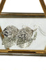 hollow crystal leaf earring necklace set