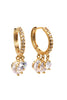 fashion luxury circle wheel crystal necklace earrings set