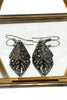 hollow crystal leaf earring necklace set