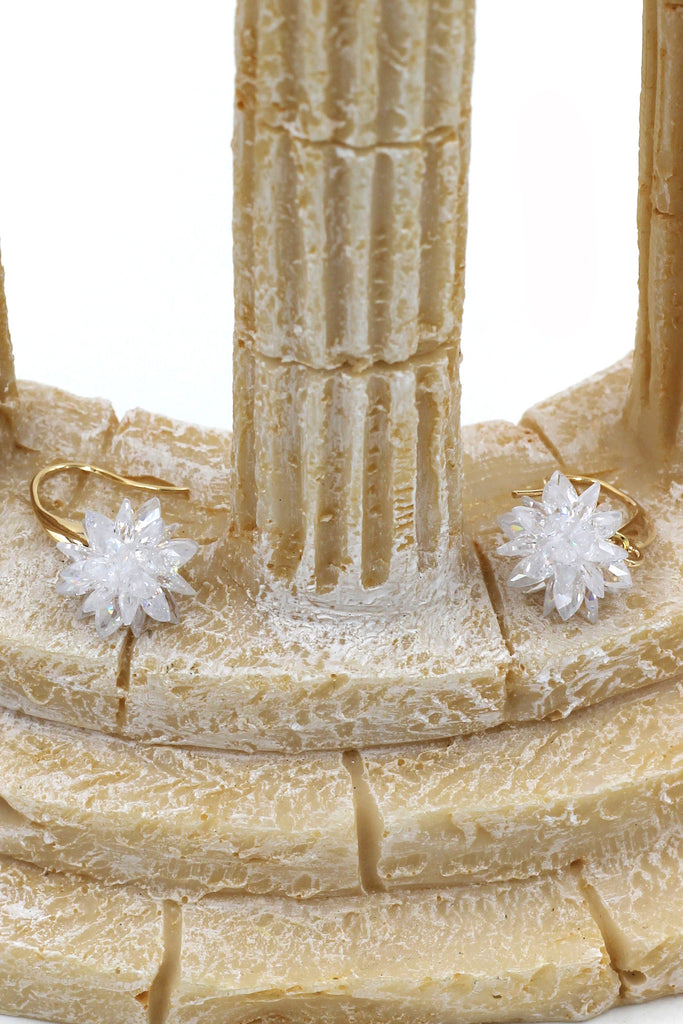fashion snowflake necklace pendant earrings set