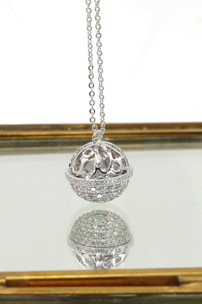 Doraemon bell crystal necklace