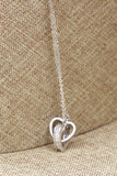 double heart crystal necklace