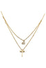 golden cross earrings necklace crystal set