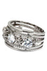 noble silver crystal ring