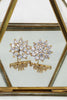 noble golden crystal flower earrings