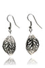 hollow crystal leaf earring necklace set