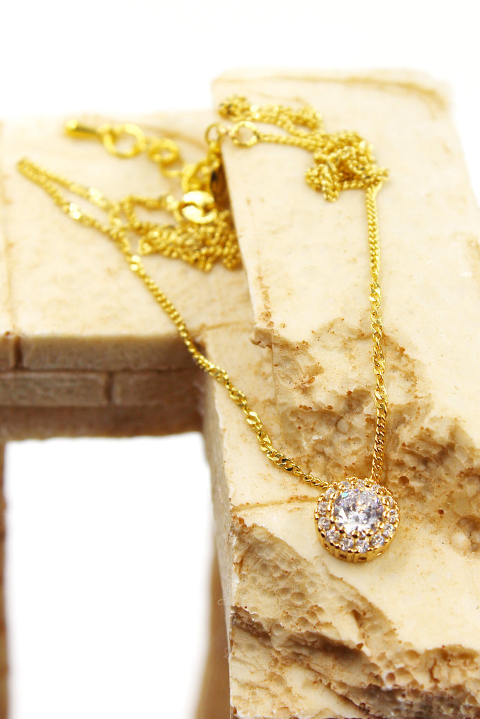 fashion gold crystal earrings necklace set