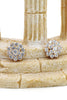 noble golden crystal flower earrings