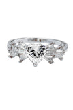 fashion lovely sweet crystal heart ring