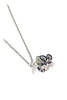 pretty butterfly crystal silver necklace