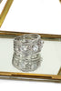 noble silver crystal ring