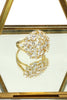 fashion small square crystal ring