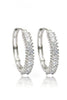 fashion big circle crystal silver earrings