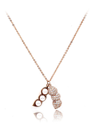 cabinet micro crystal heart necklace