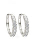 fashion big circle crystal silver earrings