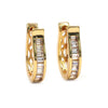 fashion golden harp crystal earrings