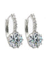 noble silver diamond earrings