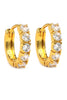 mini crystal golden earrings