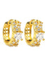 lovely crystal gold earrings