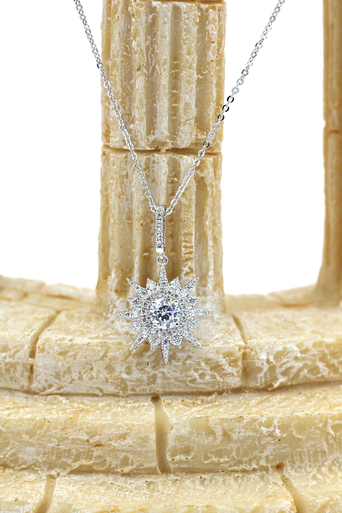 polaris earrings necklace crystal set