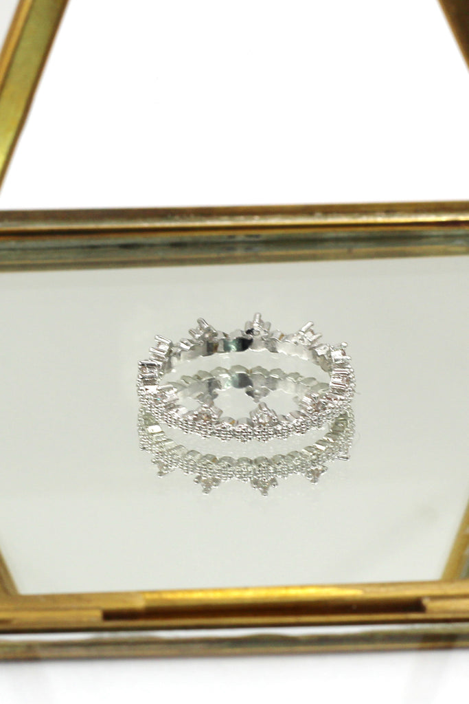delicate mini crystal ring
