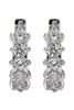 lovely crystal silver circle earrings