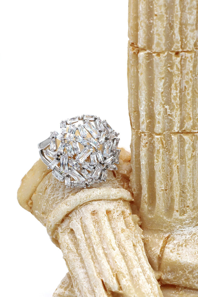 fashion elegant crystal necklace ring set