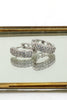mini crystal silver circle earrings