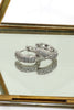 mini crystal silver circle earrings
