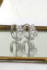 noble oval crystal silver earrings