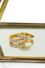 mini crystal golden earrings