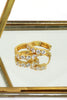 mini crystal golden earrings