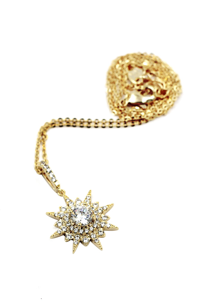 shiny star crystal necklace