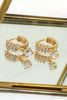 fashion cabinet pendant crystal gold earrings