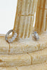 lovely crystal silver circle earrings