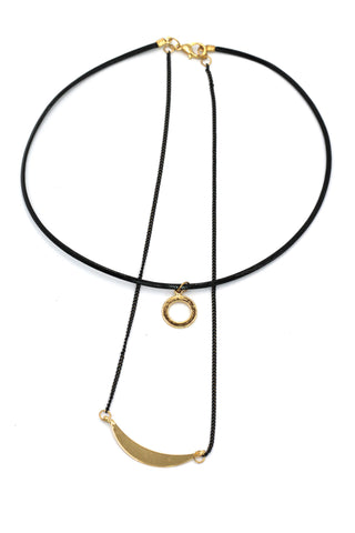 fashion three-chain crystal pendant key choker