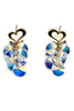 sweet heart pendant swarovski crystal earrings