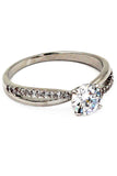 charming diamond silver ring