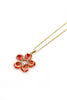 Flower crystal Gold necklace
