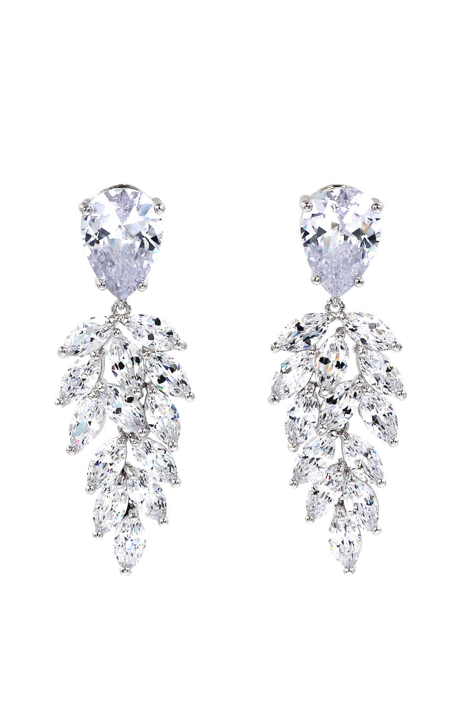 sparkling crystal pendant earrings