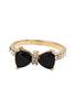 fashion crystal bow golden ring
