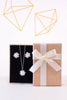 fashion snowflake crystal earrings necklace set