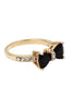fashion crystal bow golden ring