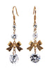 fashion pendant bow crystal earrings