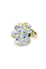 Yellow Crystal Flower Gold Ring