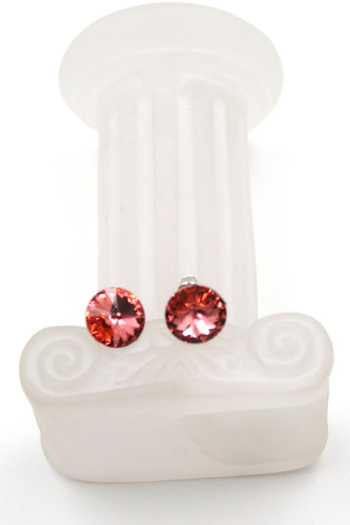 elegant round crystal earrings