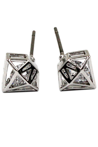 elegant mini wings diamond earrings