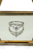 Inlaid zircon necklace ring set