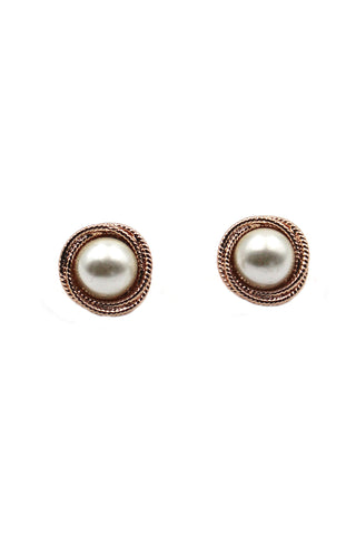 fashion pearls crystal silver earrings