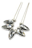 silver gray crystal necklace